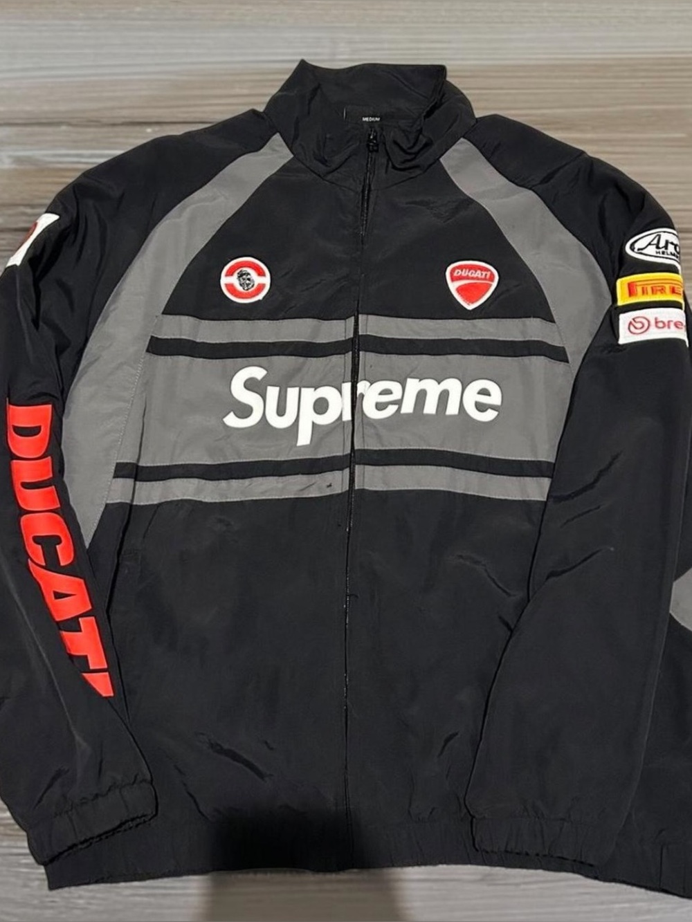 Supreme x Ducati Track Jacket Black Size L Like New